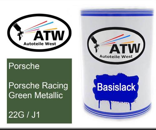 Porsche, Porsche Racing Green Metallic, 22G / J1: 500ml Lackdose, von ATW Autoteile West.